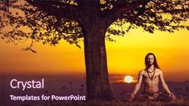  Presentation with spirituality - Amazing slides having concept spirituality harmony with nature backdrop and a wine colored foreground