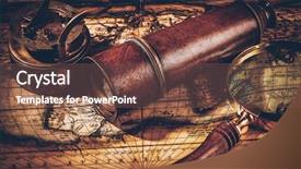  Presentation with vintage world travel - PPT theme with concept still life background - old background and a tawny brown colored foreground