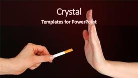  Presentation with stop smoking - Slide set consisting of concept stop smoking on black background and a  colored foreground