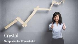  Presentation with career growth - Beautiful presentation design featuring concept succeeding in career backdrop and a gray colored foreground