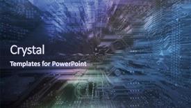  Presentation with motherboard - PPT theme consisting of concept transistors - computers motherboard and rainbow colors background and a tawny brown colored foreground