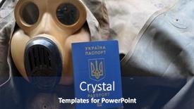  Presentation with passport - Theme enhanced with concept-ukrainian-passport-and-gas background and a ocean colored foreground