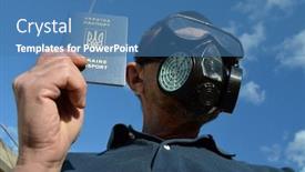  Presentation with passport - Slide deck with concept-ukrainian-passport-and-gas background and a teal colored foreground