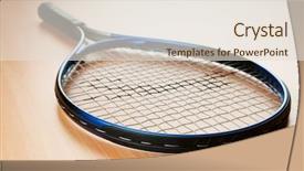  Presentation with tennis - Theme having concept with balls and racket background and a lemonade colored foreground