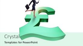  Presentation with british - Slide set consisting of concept-with-british-pound-symbol and a mint green colored foreground