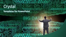  Presentation with data analyst - PPT layouts enhanced with concept with data mining analyst background and a forest green colored foreground