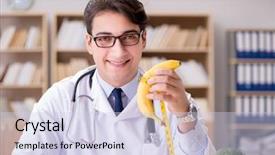  Presentation with fruits - Cool new slide deck with concept with fruits and vegetable backdrop and a  colored foreground