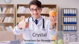  Presentation with fruits - Slide set with concept with fruits and vegetable background and a  colored foreground