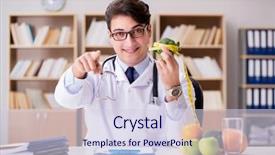  Presentation with fruits and vegetables - Beautiful theme featuring concept with fruits and vegetable backdrop and a  colored foreground