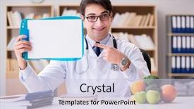  Presentation with fruits and vegetables - Audience pleasing presentation theme consisting of concept with fruits and vegetables backdrop and a  colored foreground