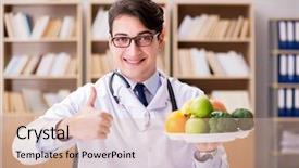  Presentation with fruits - PPT theme having concept with fruits and vegetables background and a  colored foreground