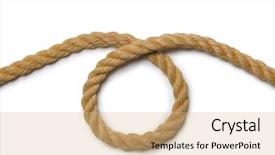  Presentation with hemp - Slides enhanced with concept with long hemp rope background and a  colored foreground