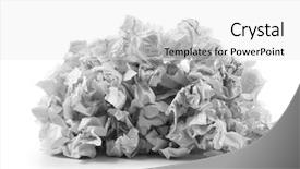  Presentation with recycling paper - Presentation theme enhanced with concept with lots of waste background and a  colored foreground