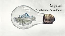  Presentation with modern medicine cardiology concept mixed - PPT theme featuring concept with modern cityscape inside background and a white colored foreground