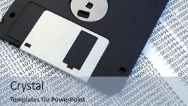  Presentation with database - Slides enhanced with concept with printed and code background and a  colored foreground