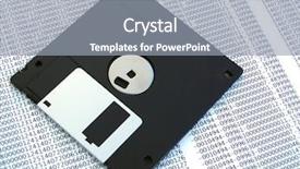  Presentation with database - Amazing theme having concept with printed and code backdrop and a  colored foreground