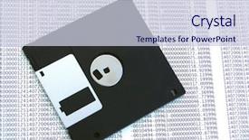  Presentation with database - PPT layouts consisting of concept with printed and code background and a  colored foreground