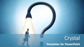  Presentation with question - Presentation theme consisting of concept-with-question-mark background and a  colored foreground