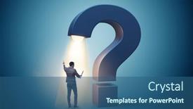  Presentation with question - Presentation theme enhanced with concept-with-question-mark background and a  colored foreground