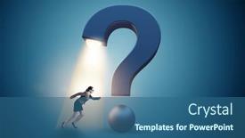  Presentation with question - Slide deck enhanced with concept-with-question-mark background and a  colored foreground