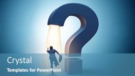  Presentation with question - PPT theme enhanced with concept-with-question-mark background and a  colored foreground