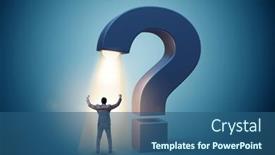  Presentation with swot analysis question mark word - Presentation design featuring concept-with-question-mark background and a ocean colored foreground