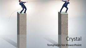  Presentation with tug of war sport - Colorful PPT theme enhanced with concept with tug of war backdrop and a light gray colored foreground