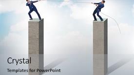  Presentation with war - Slides with concept with tug of war background and a light gray colored foreground