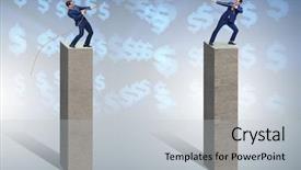  Presentation with war - Amazing presentation theme having concept with tug of war backdrop and a light gray colored foreground