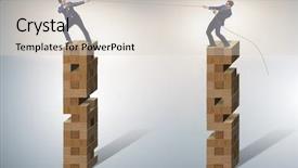  Presentation with war - PPT theme featuring concept with tug of war background and a lemonade colored foreground