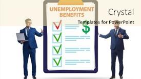  Presentation with benefit - PPT theme enhanced with concept-with-unemployment-benefit-form background and a blonde colored foreground