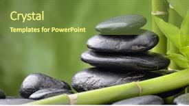  Presentation with spa concept stone - Colorful slide deck enhanced with concept with zen basalt stone backdrop and a tawny brown colored foreground