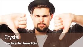  Presentation with signal - Presentation theme with concept young man doing bad background and a  colored foreground