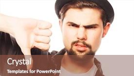  Presentation with signal - PPT layouts having concept young man doing bad background and a  colored foreground