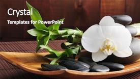  Presentation with spa concept - PPT theme with closeup view of old used postal cover with ancient postmarks circa 1912 background and a light gray colored foreground