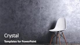  Presentation with grey - Slide deck enhanced with conception with one white chair background and a dark gray colored foreground