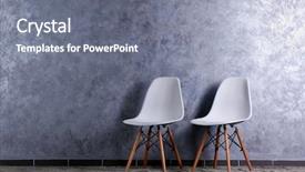  Presentation with chairs - Amazing presentation theme having conception with two white chair backdrop and a gray colored foreground