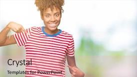  Presentation with proud american - Audience pleasing slide set consisting of concepts ego - beautiful young african american woman backdrop and a lemonade colored foreground