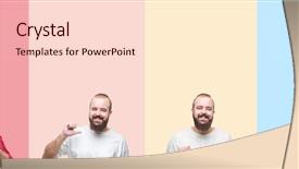  Presentation with collage - Presentation theme consisting of concepts ego - collage of young man background and a lemonade colored foreground