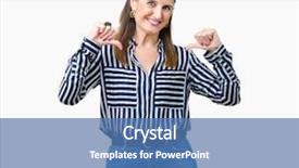  Presentation with fingers - Cool new theme with concepts ego - middle age mature business woman backdrop and a teal colored foreground