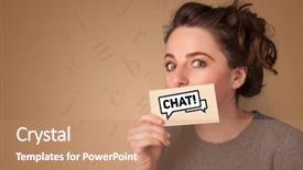  Presentation with mouth - Colorful presentation theme enhanced with concepts ego - person holding card in front backdrop and a  colored foreground