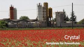  Presentation with environmental pollution - Audience pleasing presentation consisting of concepts nature vs industry pollution backdrop and a tawny brown colored foreground