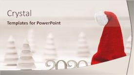  Presentation with new year 2020 - Amazing slides having conceptual-2020-new-year-background backdrop and a sky blue colored foreground