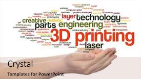  Presentation with cloud technology - Cool new presentation theme with conceptual 3d printing creative laser backdrop and a coral colored foreground