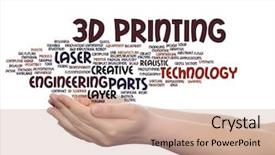  Presentation with realistic - Theme enhanced with conceptual 3d printing creative laser background and a coral colored foreground