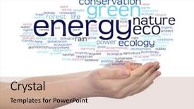  Presentation with energy conservation - Presentation theme enhanced with conceptual abstract green eco background and a coral colored foreground