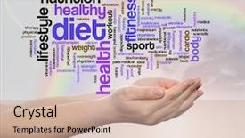  Presentation with abstract health - Audience pleasing PPT layouts consisting of conceptual abstract word cloud backdrop and a coral colored foreground