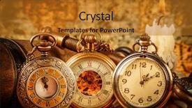  Presentation with vintage antique pocket watch vintage - PPT theme having conceptual art - vintage antique pocket watch background and a gold colored foreground