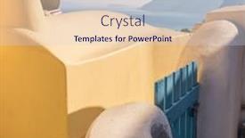  Presentation with artistic - Presentation theme consisting of conceptual-artistic-fragments-of-traditional background and a sky blue colored foreground