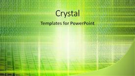  Presentation with coding binary code blue polygonal - Audience pleasing theme consisting of conceptual background image of binary backdrop and a yellow colored foreground